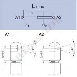 Sprężyna gazowa GS0141 Ford Fiesta III