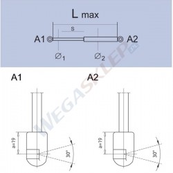 Sprężyna gazowa GS0297 Lada 2104, Lada 2107, Lada 2110, Lada 2111, Lada 2112