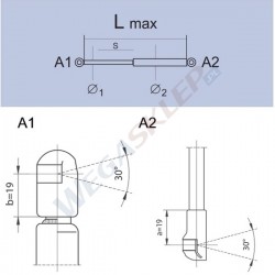 Sprężyna gazowa GS0371 Audi 80, 80 Quatro (8C,B4)