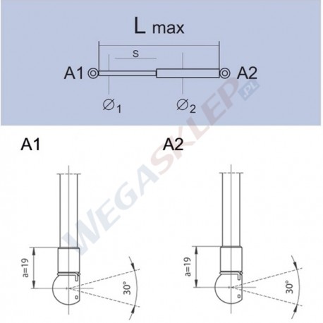 Sprężyna gazowa GS0633 Smart Smart (Mc01)